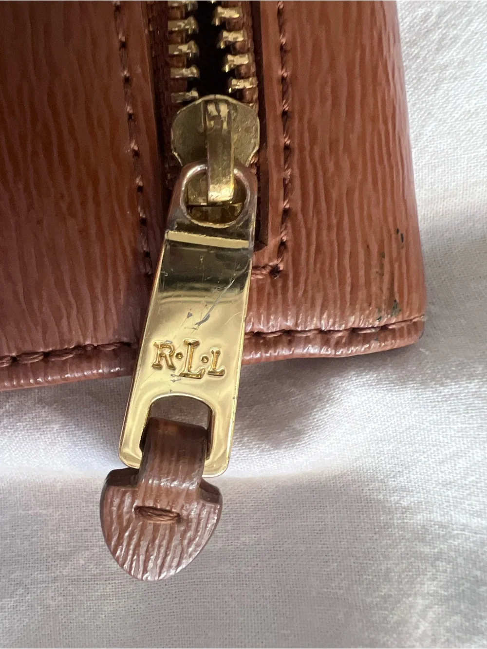 Lauren Ralph Lauren Crosshatch Leather Slim Snapped-Closure Wallet